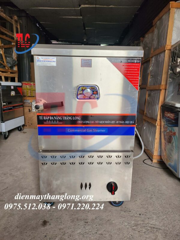 Tủ hấp bánh bao 6 khay gas Thăng Long