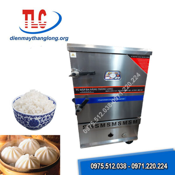 Tủ hấp công nghiệp 8 khay gas Thăng Long