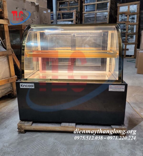 Tủ bảo quản bánh kính cong 90cm KINCOOL