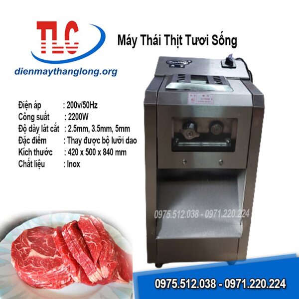Máy thái thịt tươi sống công suất 2200W