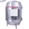 Lò quay gà vịt inox kính 80 dùng than