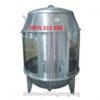 Lu quay nướng inox kính dùng than 90