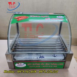 Máy nướng xúc xích 7 thanh kính cong