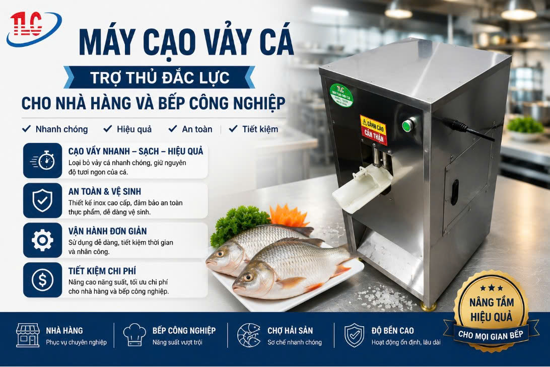 Máy Cạo Vảy Cá – Trợ Thủ Đắc Lực Cho Nhà Hàng Và Bếp Công Nghiệp
